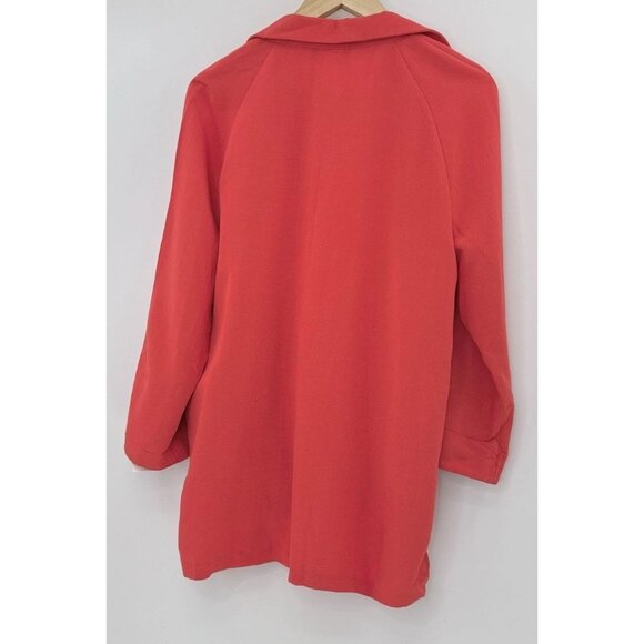 Draper & Damon’s Bright Red Open Front U Lined Blazer Sweater Sz 12 Canada - Picture 2 of 11